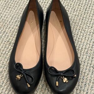 Kate Spade willa Black Leather ballet Flats - size 8